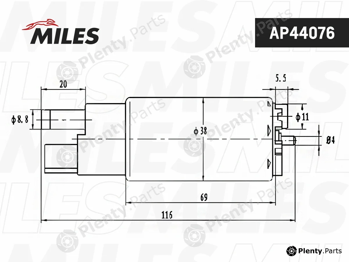 Miles AP44076 — Fuel Pump