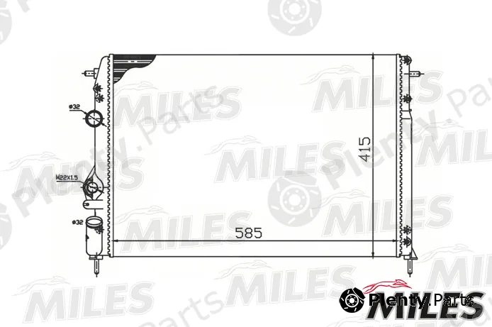 Miles ACRM110 — Radiator, engine cooling