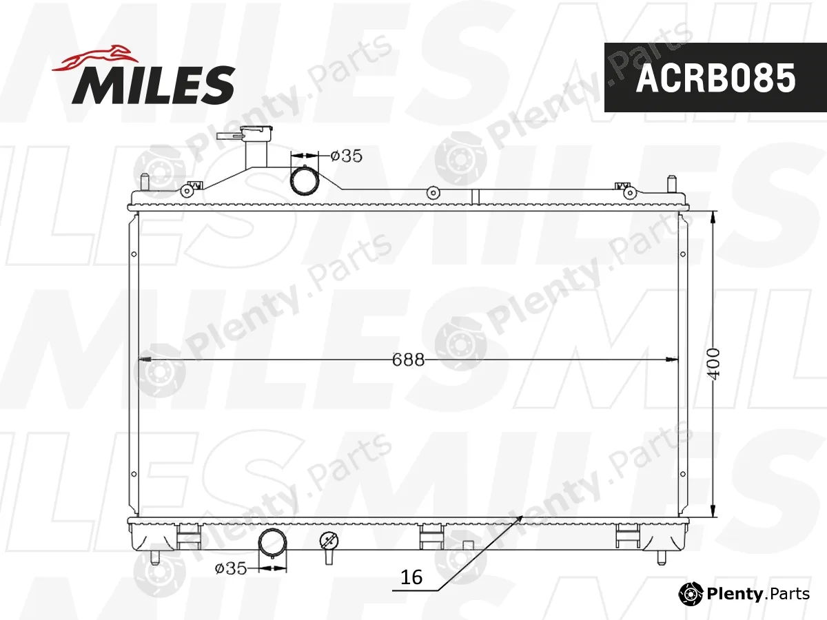 Miles ACRB085 — Radiator, engine cooling