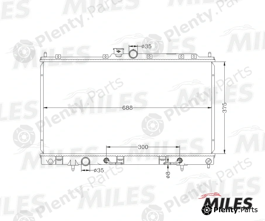 Miles ACRB018 — Radiator, engine cooling