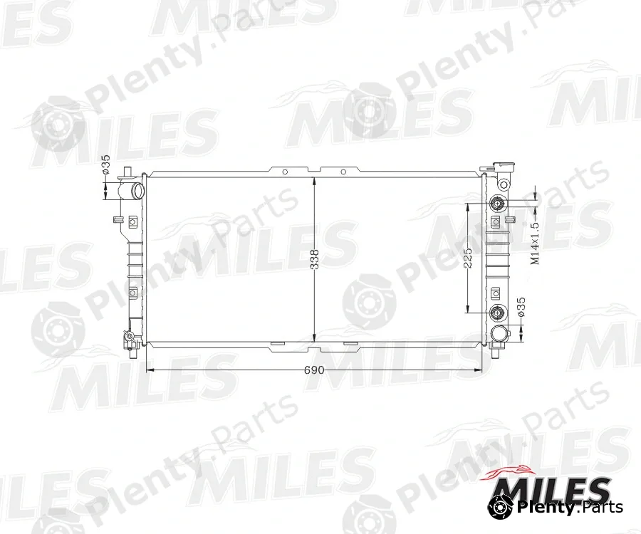 Miles ACRB168 — Radiator, engine cooling