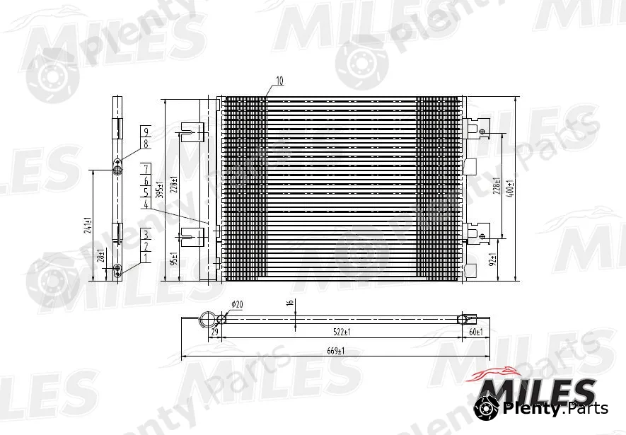 Miles ACCB001 — Condenser, air conditioning