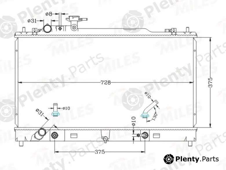 Miles ACRB473 — Radiator, engine cooling