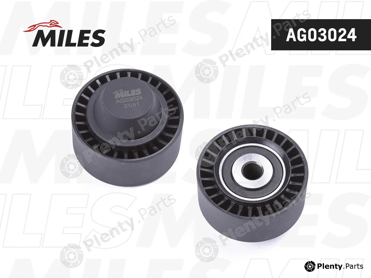 Miles AG03024 — Deflection/Guide Pulley, V-ribbed belt