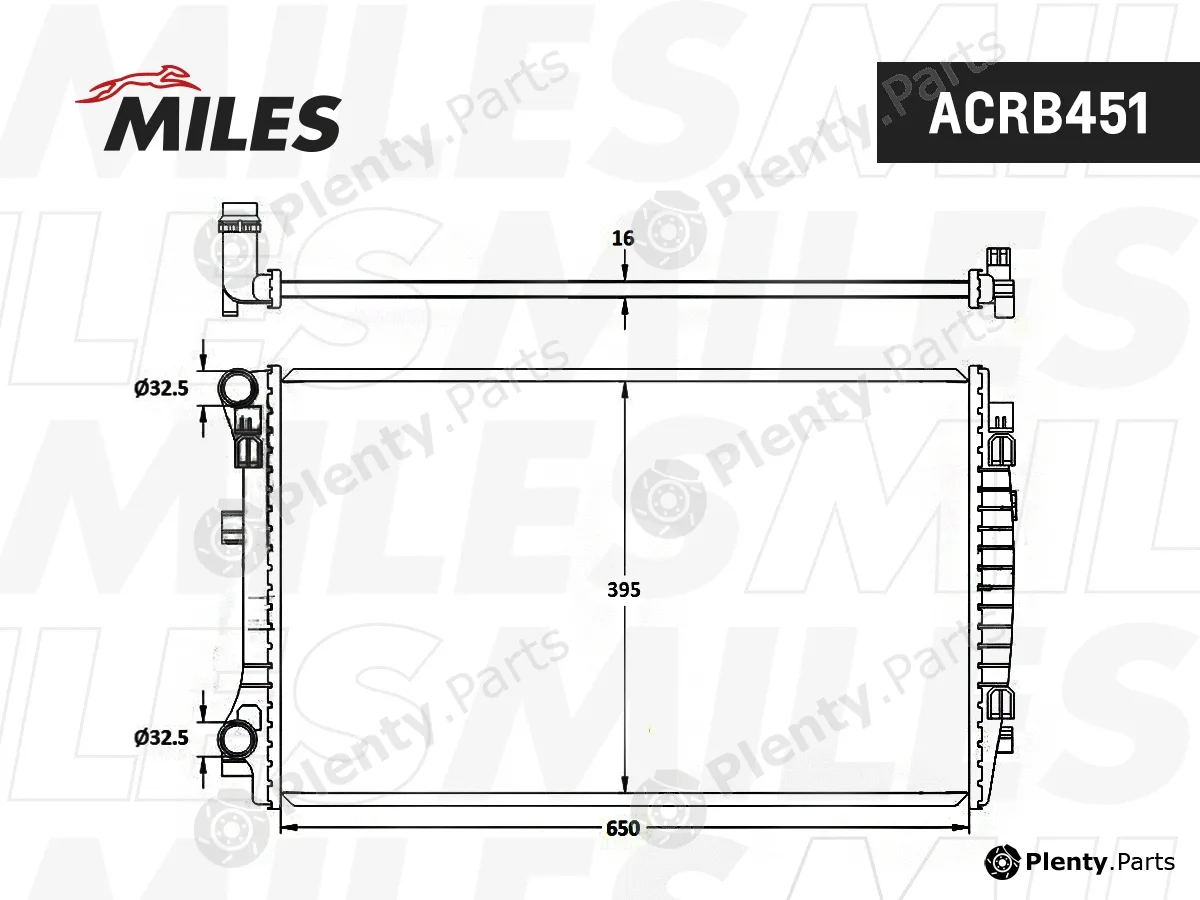 Miles ACRB451 — Radiator, engine cooling