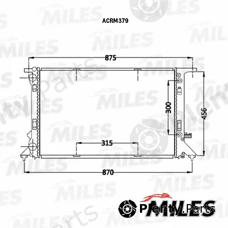 Miles ACRM379 — Radiator, engine cooling