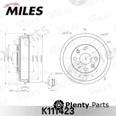 Miles K111423 — Brake Drum