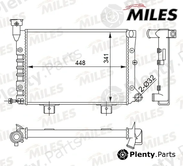Miles ACRM525 — Radiator, engine cooling