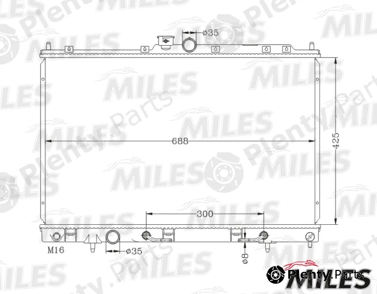 Miles ACRB072 — Radiator, engine cooling