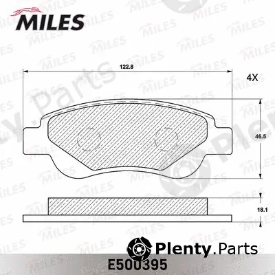 Miles E500395 — Brake Pad Set, disc brake