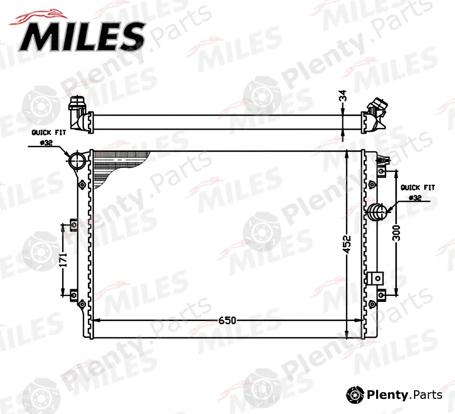 Miles ACRM189 — Radiator, engine cooling