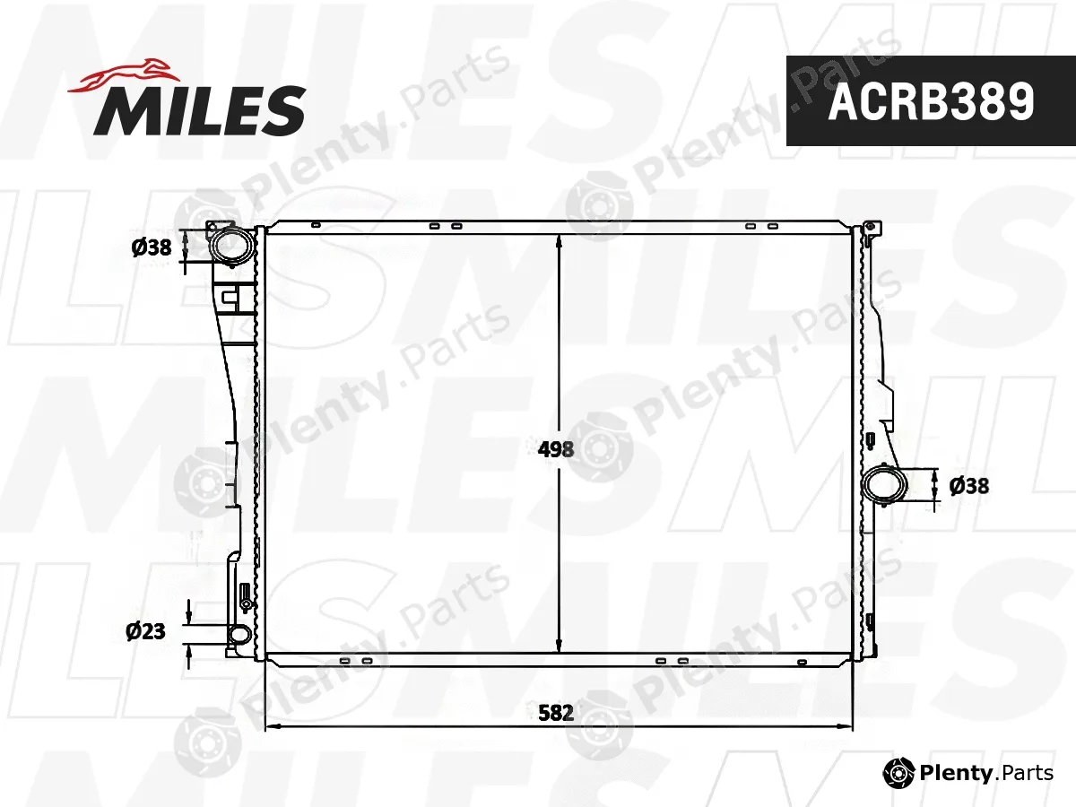 Miles ACRB389 — Radiator, engine cooling
