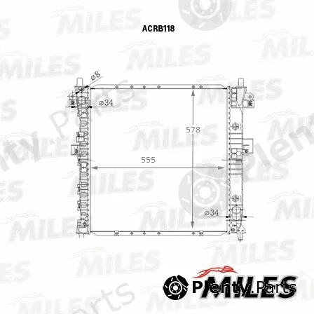 Miles ACRB118 — Radiator, engine cooling