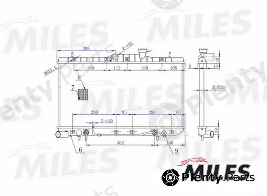 Miles ACRM066 — Radiator, engine cooling