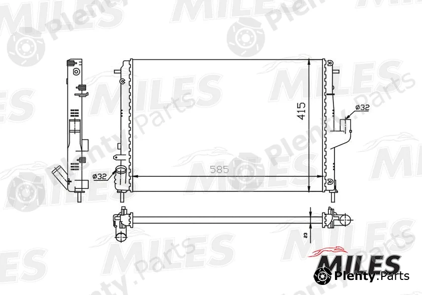 Miles ACRM037 — Radiator, engine cooling