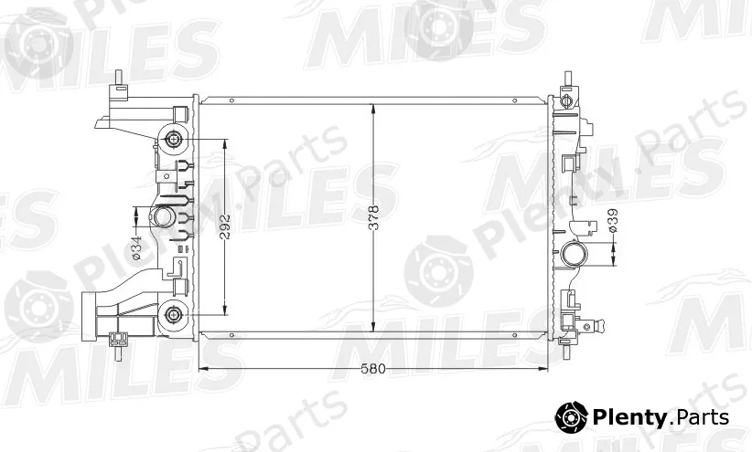 Miles ACRB159 — Radiator, engine cooling