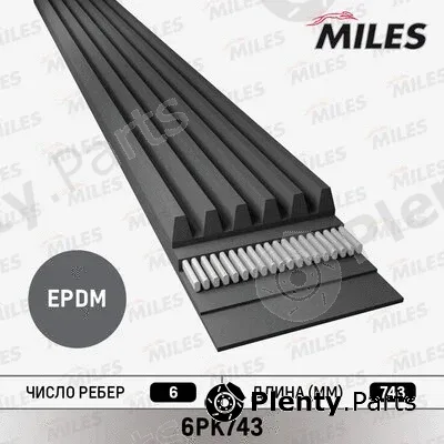 Miles 6PK743 — V-Ribbed Belt