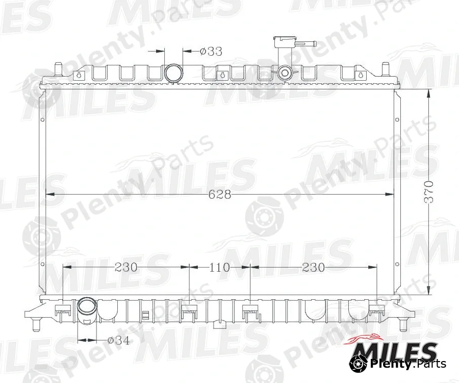 Miles ACRB096 — Radiator, engine cooling