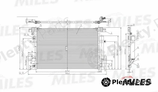 Miles ACCB007 — Condenser, air conditioning