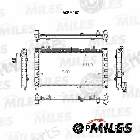 Miles ACRM487 — Radiator, engine cooling