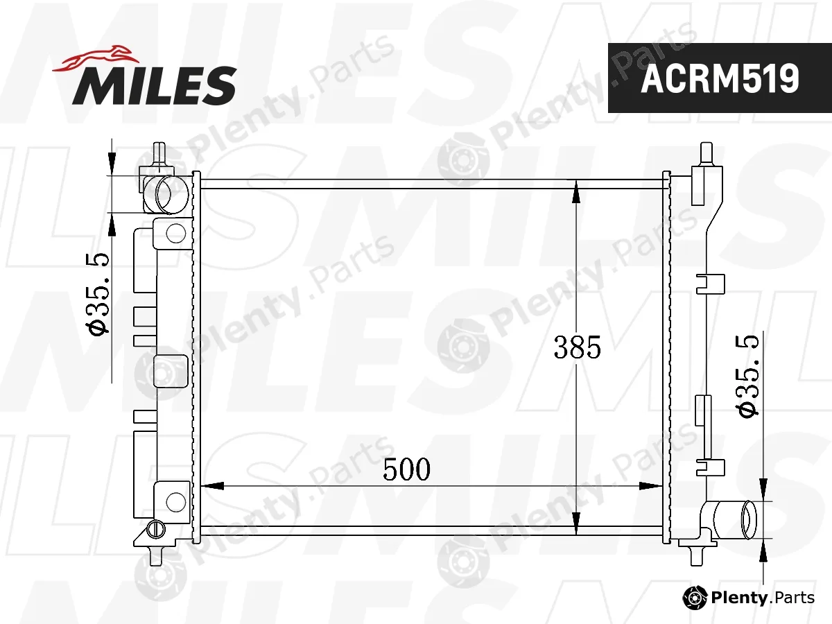 Miles ACRM519 — Radiator, engine cooling
