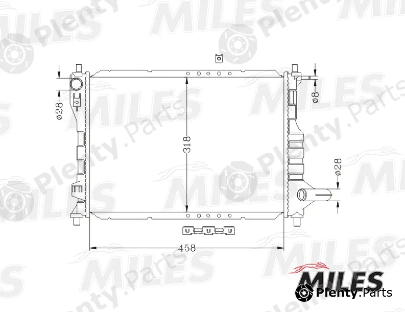 Miles ACRB047 — Radiator, engine cooling