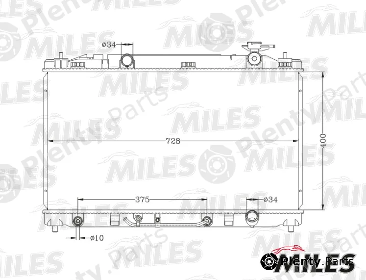 Miles ACRB355 — Radiator, engine cooling
