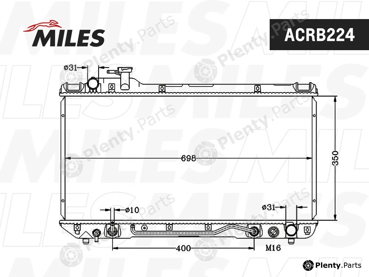 Miles ACRB224 — Radiator, engine cooling