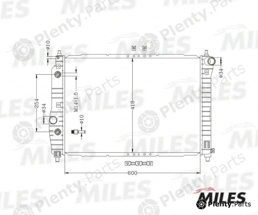 Miles ACRB134 — Radiator, engine cooling