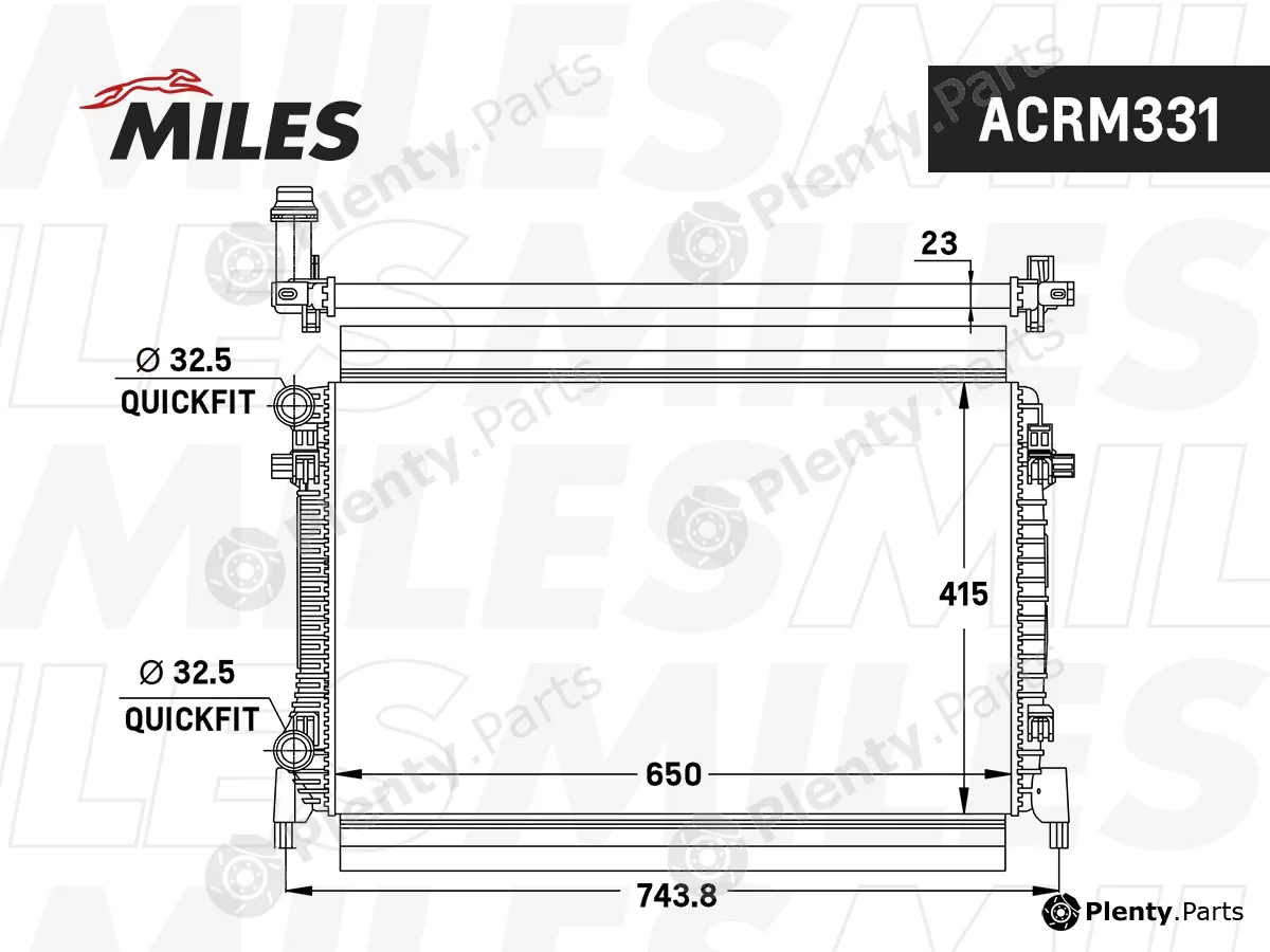 Miles ACRM331 — Radiator, engine cooling