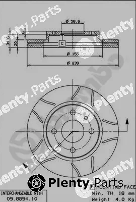 Brembo 09.8894.75 — Brake Disc XTRA LINE - Max