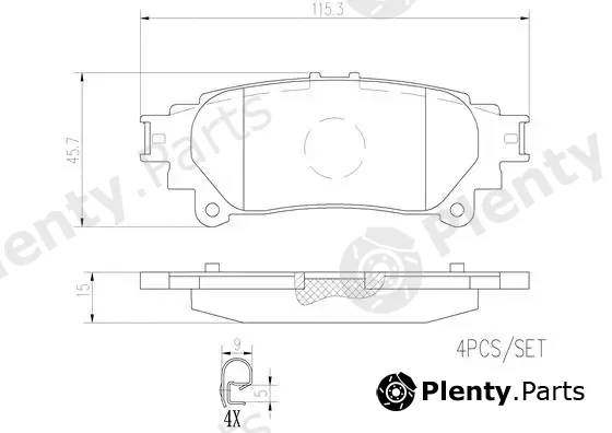 Brembo P83152N — Brake Pad Set, disc brake PRIME LINE - Ceramic