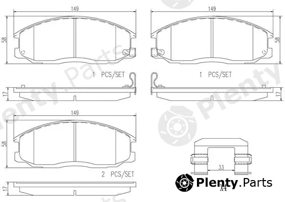 Brembo P30013N — Brake Pad Set, disc brake PRIME LINE - Ceramic