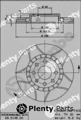 Brembo 09.5148.76 — Brake Disc XTRA LINE - Max