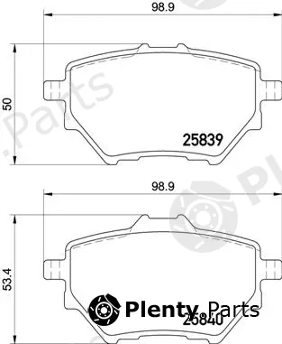 Brembo P61122 — Brake Pad Set, disc brake PRIME LINE