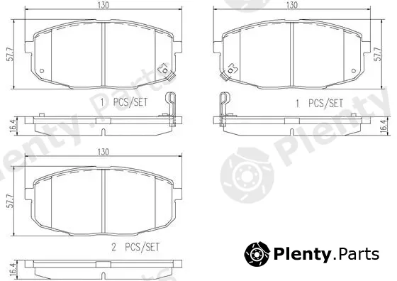 Brembo P30034N — Brake Pad Set, disc brake PRIME LINE - Ceramic