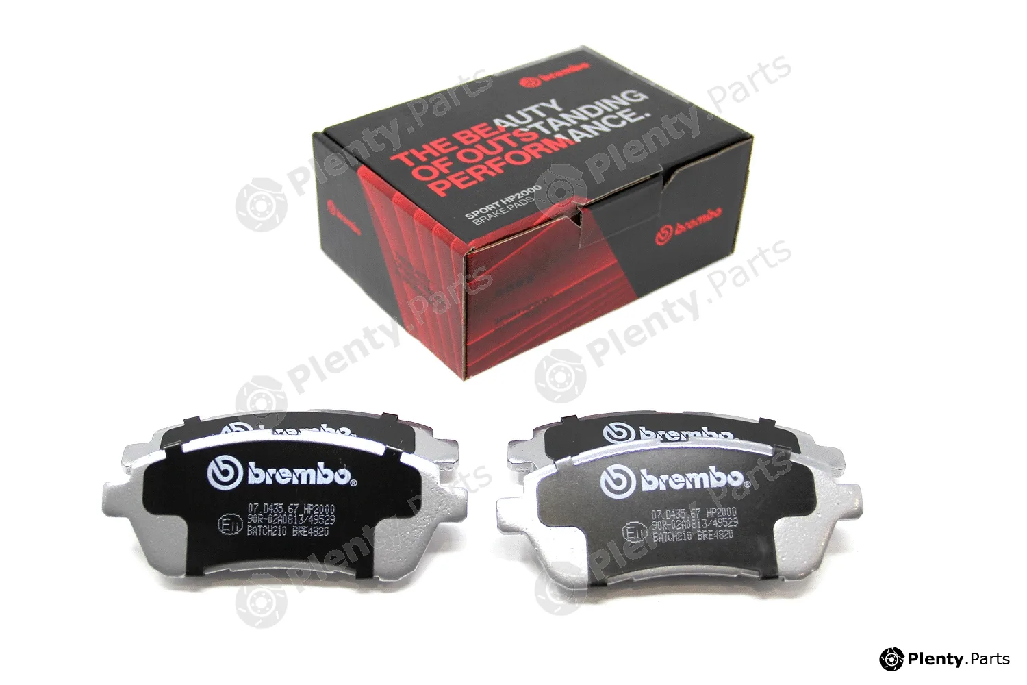 Brembo 07.D435.67 — High Performance Brake Pad Set UPGRADE, SPORT | HP2000