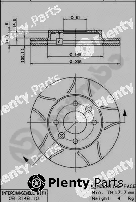 Brembo 09.3148.75 — Brake Disc XTRA LINE - Max
