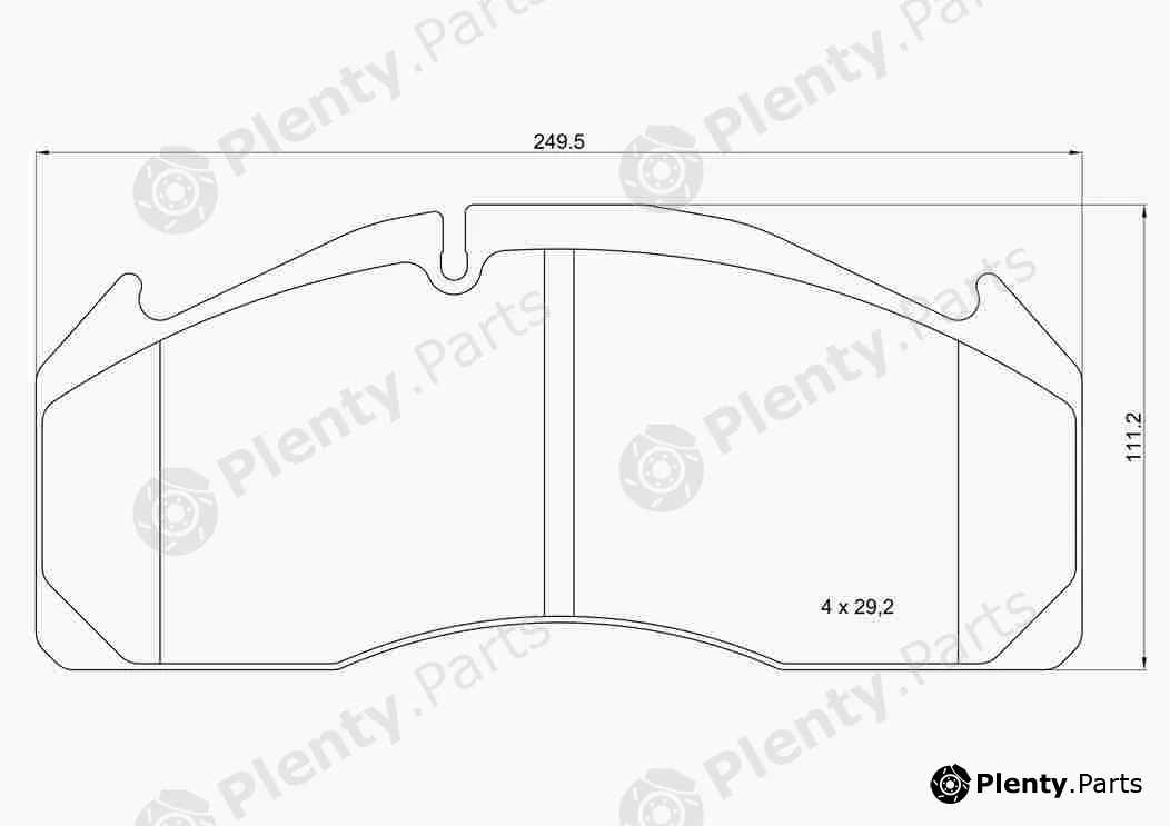 Brembo PC7002 — Brake Pad Set, disc brake PRIME LINE