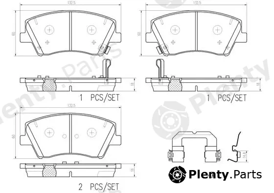 Brembo P30107N — Brake Pad Set, disc brake PRIME LINE - Ceramic