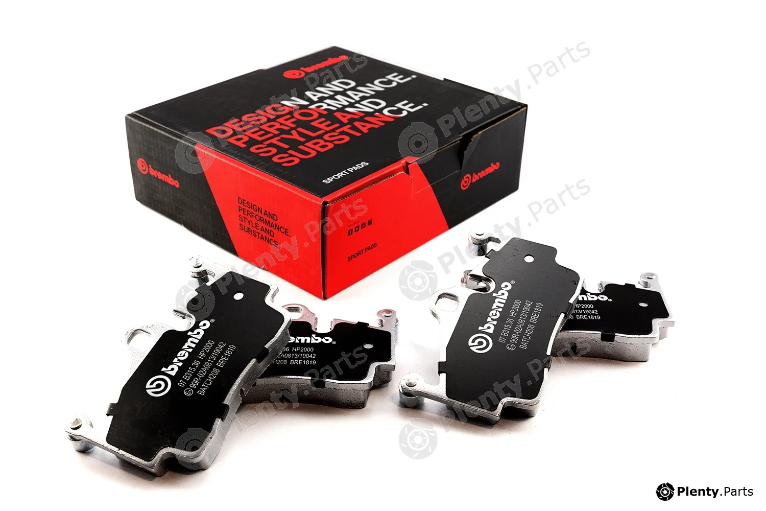 Brembo 07.B315.36 — High Performance Brake Pad Set UPGRADE, SPORT | HP2000