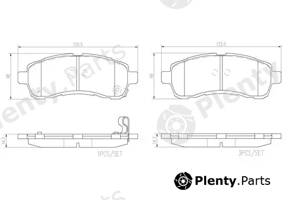 Brembo P49057 — Brake Pad Set, disc brake PRIME LINE