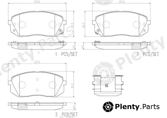 Brembo P30056N — Brake Pad Set, disc brake PRIME LINE - Ceramic