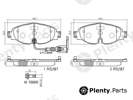 Brembo P85126N — Brake Pad Set, disc brake PRIME LINE - Ceramic