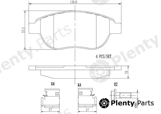 Brembo P61068N — Brake Pad Set, disc brake PRIME LINE - Ceramic