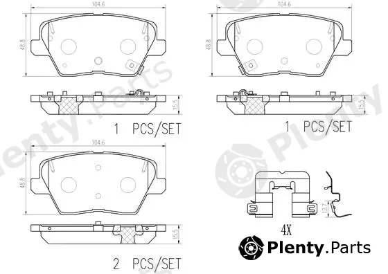 Brembo P30109N — Brake Pad Set, disc brake PRIME LINE - Ceramic