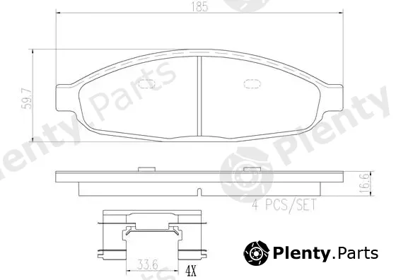 Brembo P11028N — Brake Pad Set, disc brake PRIME LINE - Ceramic