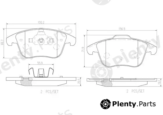 Brembo P44020N — Brake Pad Set, disc brake PRIME LINE - Ceramic