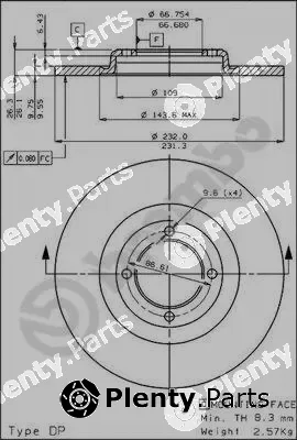 Brembo 08.1581.10 — Brake Disc PRIME LINE