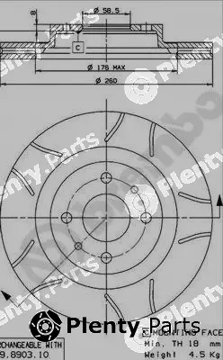 Brembo 09.8903.75 — Brake Disc XTRA LINE - Max